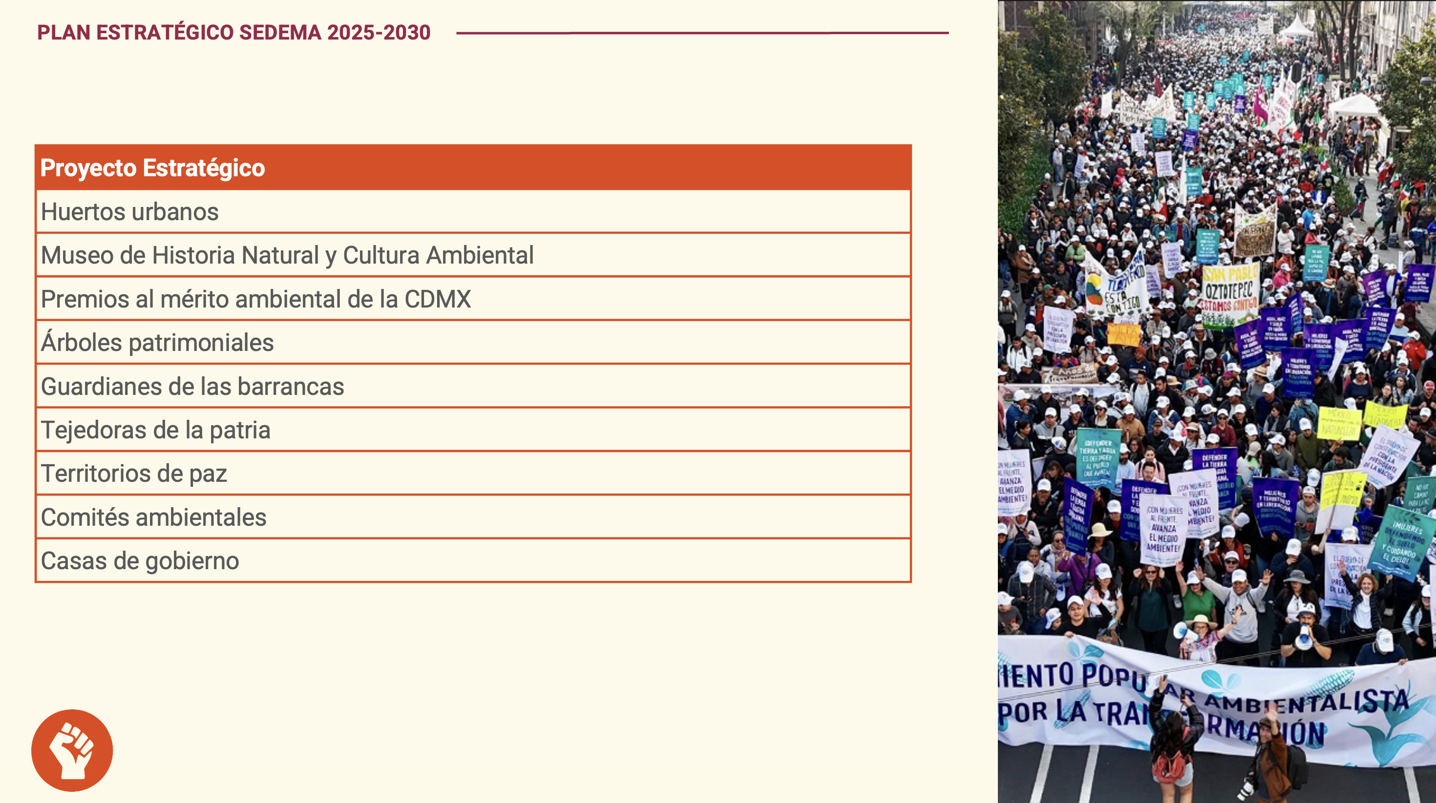Esquema del eje 10: Movimiento Popular Ambiental